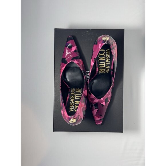 The Versace Jeans Couture Sadie Geometric Patent Pumps Shoe Size 5  EU35 - Picture 10 of 15